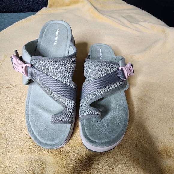 Merrell Alpine Cush Wrap Wedge Sandals in Lichen Size 11 - Picture 9 of 9